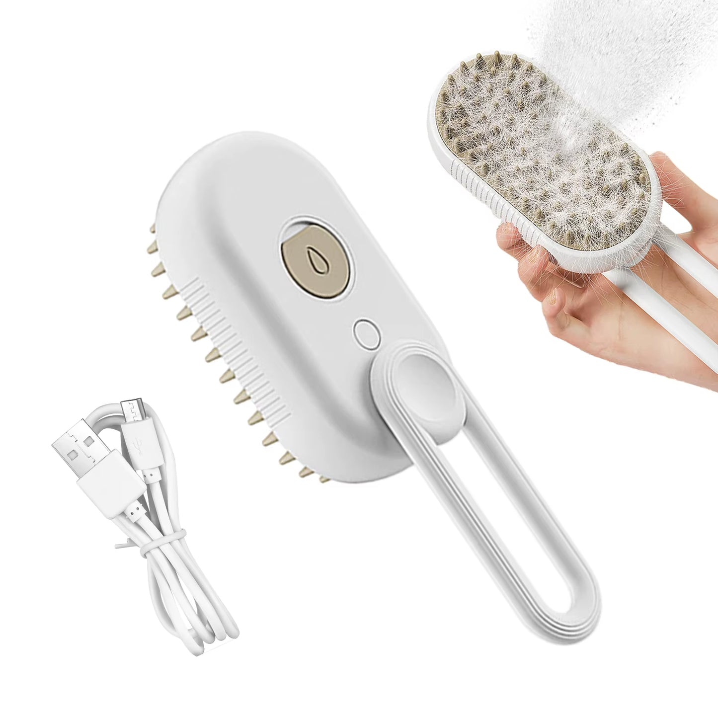 Cat Steam Brush | Pet Steam Brush | Multifunctional Dog Steamer Brush 3 in 1 Cat Grooming Brush Pet Hair Removal Comb for Cat