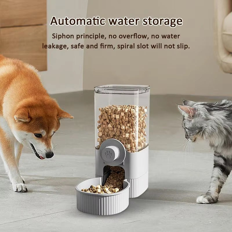 Automatic Cat Feeder Water Dispenser Automatic Cat Dog Feeder Detachable Large Capacity Dog Food Dispenser Pet Supplies