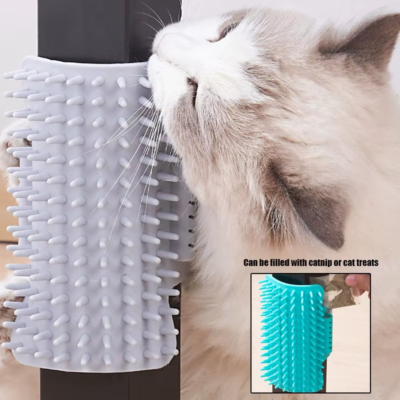 Cat Comb Desk Corner Self Groomer Brush No Damage to Furniture Cats Scratcher Brush Cats Scrubbing Hair Remover Brush