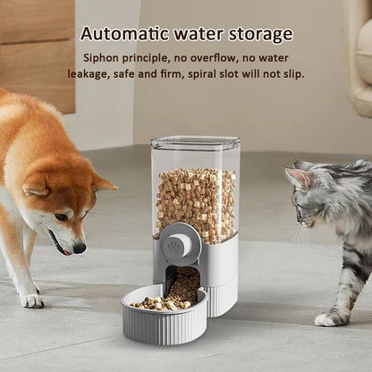 Automatic Cat Feeder Water Dispenser Automatic Cat Dog Feeder Detachable Large Capacity Dog Food Dispenser Pet Supplies